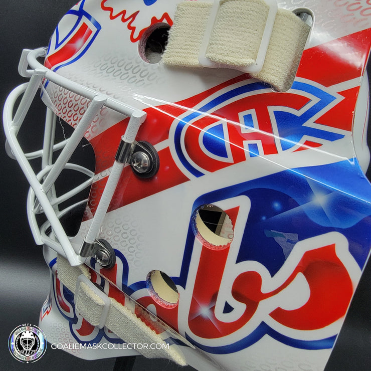 Custom Painted Goalie Mask: Montreal Canadiens All Historical Logos