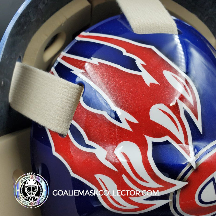 Custom Painted Goalie Mask: Montreal Canadiens Goalie Mask Unsigned Ilya Samsonov 2023-24 Mad Dog Inspired