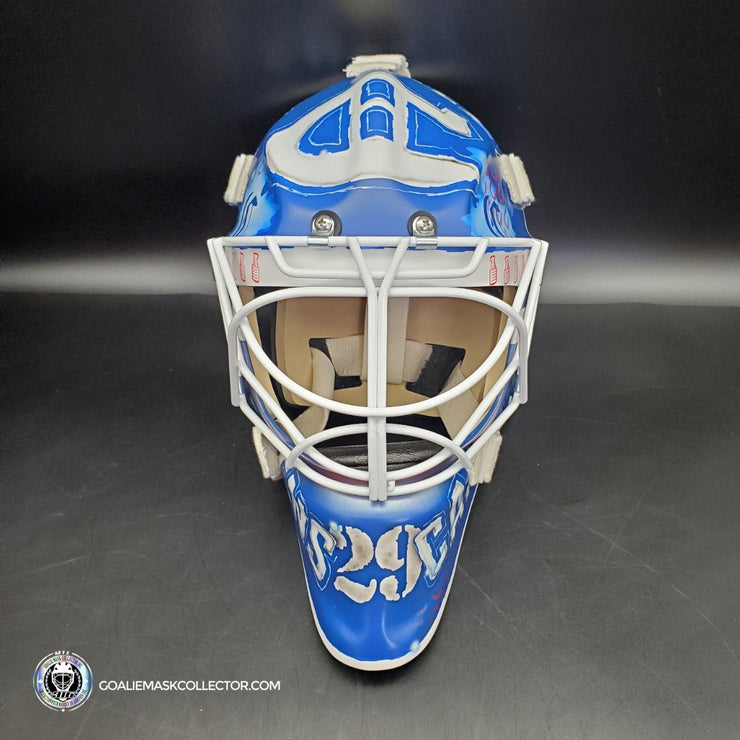 Custom Painted Goalie Mask: Montreal Canadiens Goalie Mask Unsigned Ilya Samsonov 2023 Inspired