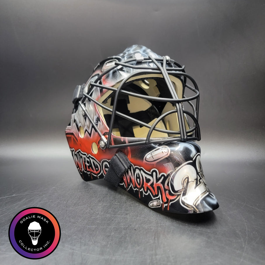 Custom Painted Goalie Mask: United Gunworks