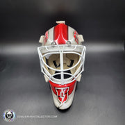 Custom Painted Goalie Mask: University Logos + Dogs