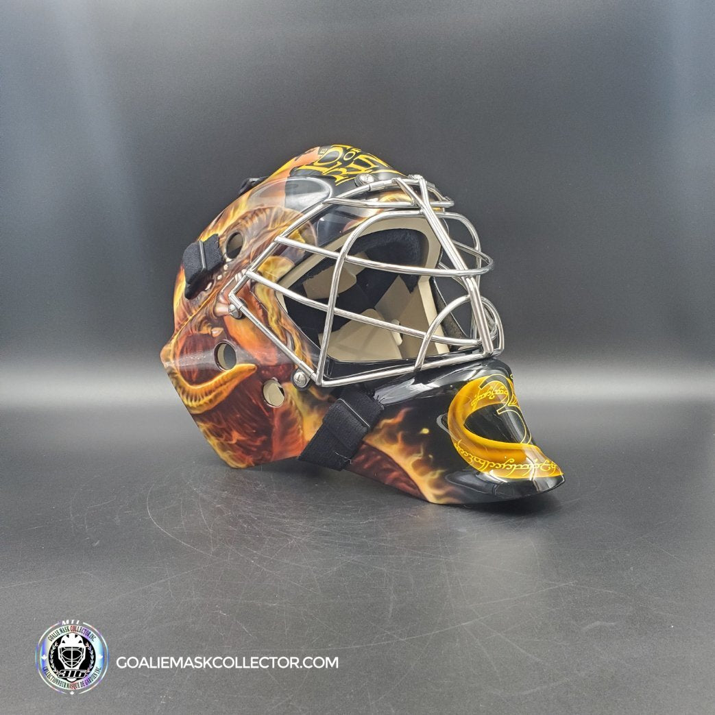 Custom Painted Goalie Mask: "Lord Of The Rings" Goalie Mask Unsigned Tribute