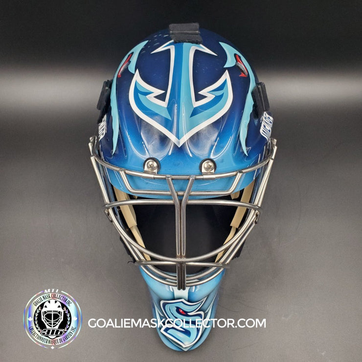 Custom Painted Goalie Mask: "We Are the 7th Man" X Seattle Kraken