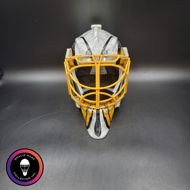 Custom Painted Goalie Mask: Butterfly & Angels Tribute to Loved One