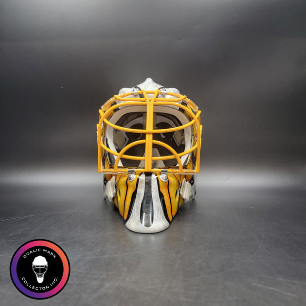 Custom Painted Goalie Mask: Butterfly & Angels Tribute to Loved One