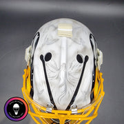 Custom Painted Goalie Mask: Butterfly & Angels Tribute to Loved One