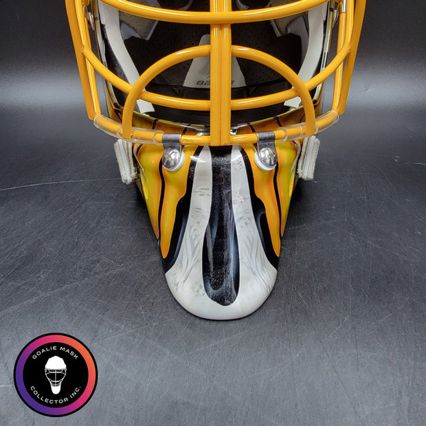 Custom Painted Goalie Mask: Butterfly & Angels Tribute to Loved One