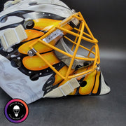 Custom Painted Goalie Mask: Butterfly & Angels Tribute to Loved One