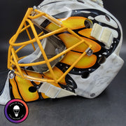 Custom Painted Goalie Mask: Butterfly & Angels Tribute to Loved One