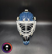Custom Painted Goalie Mask: Felix Potvin Modernized with Silver Touches & Custom Grill