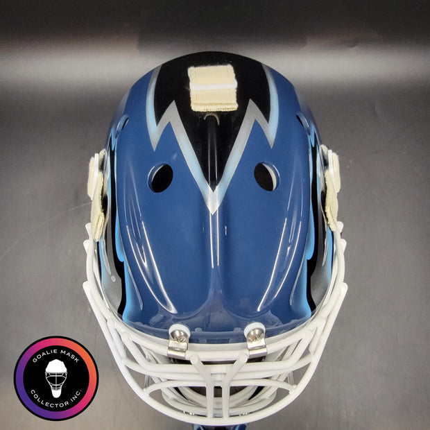 Custom Painted Goalie Mask: Felix Potvin Modernized with Silver Touches & Custom Grill