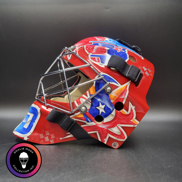 Custom Painted Goalie Mask: Houston Texas
