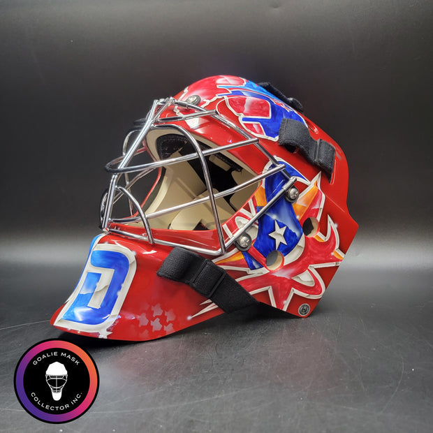 Custom Painted Goalie Mask: Houston Texas