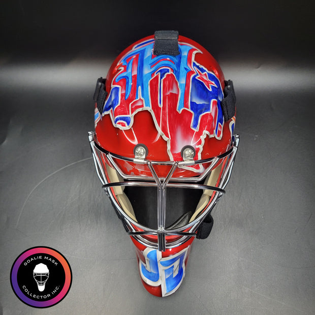 Custom Painted Goalie Mask: Houston Texas