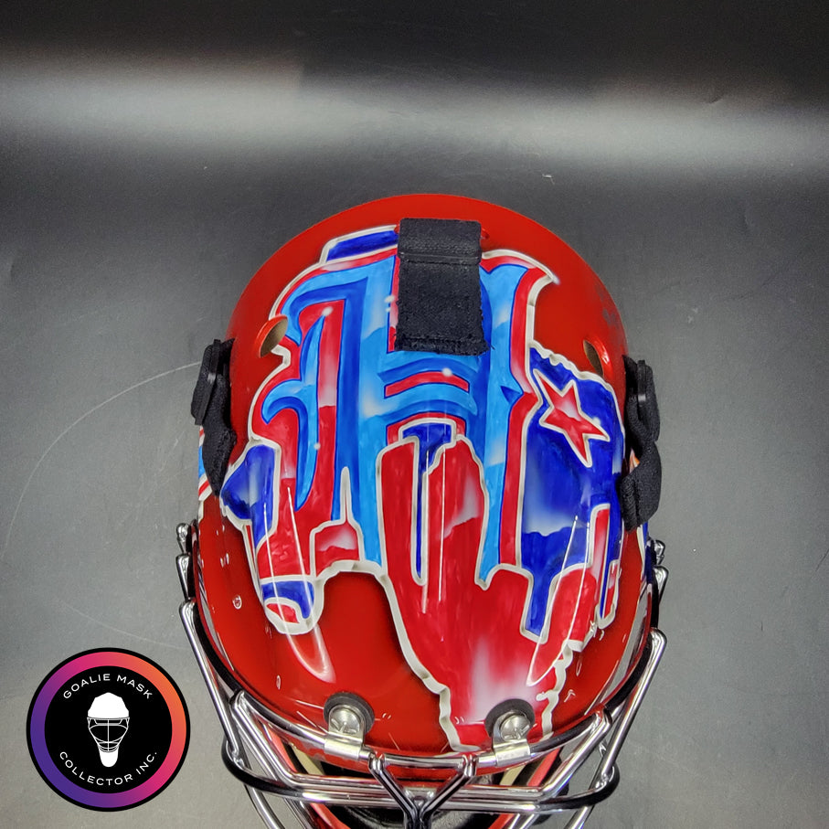 coolest masks on a football helmet Custom Painted Goalie Mask: Houston Texas – Goalie Mask Collector