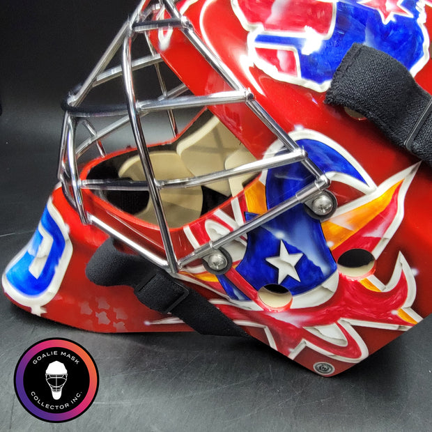 Custom Painted Goalie Mask: Houston Texas