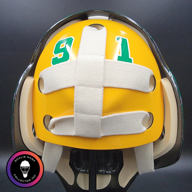 Custom Painted Goalie Mask: Patrick Roy GREEN Tribute with Custom Add-Ons