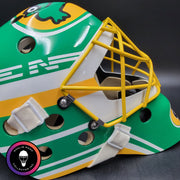 Custom Painted Goalie Mask: Patrick Roy GREEN Tribute with Custom Add-Ons