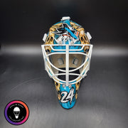 Custom Painted Goalie Mask: Skulls & Sharks