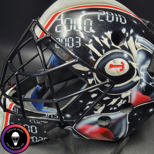 Custom Painted Goalie Mask: Time Is Precious