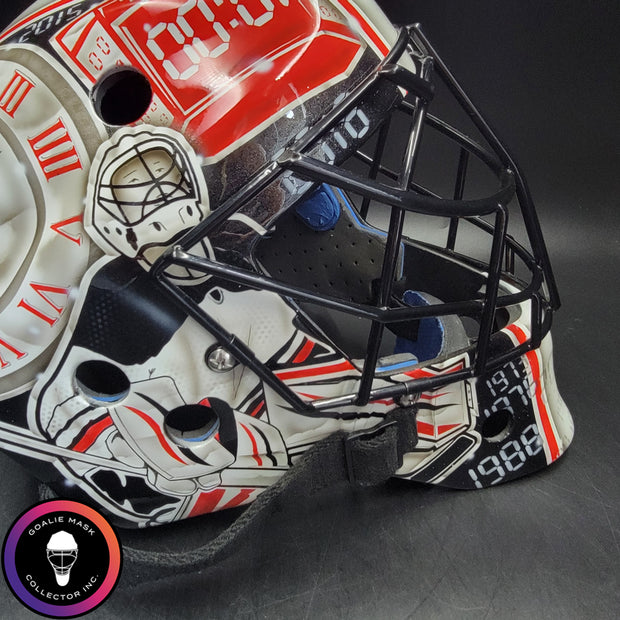 Custom Painted Goalie Mask: Time Is Precious