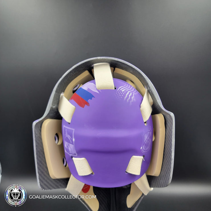 Sergei Bobrovsky Goalie Mask Unsigned 2022 Florida Hockey Fights Cancer Tribute
