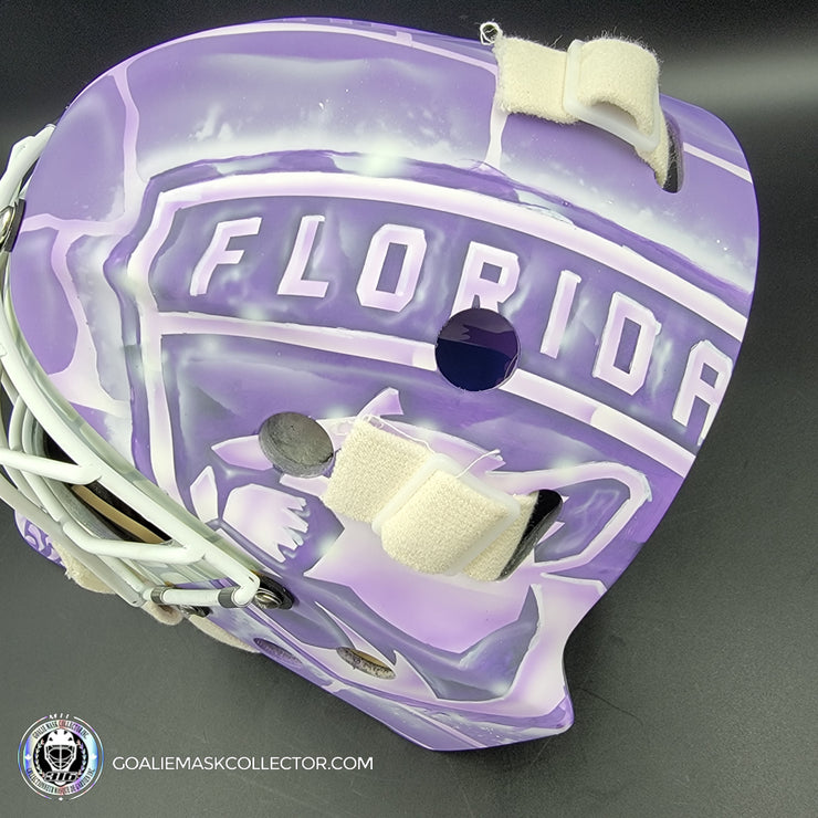 Sergei Bobrovsky Goalie Mask Unsigned 2022 Florida Hockey Fights Cancer Tribute