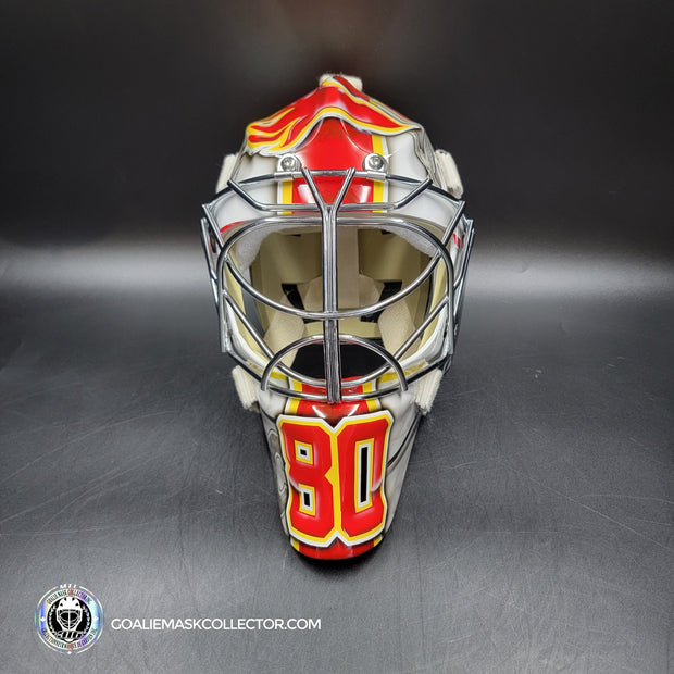 Dan Vladar Goalie Mask Unsigned 2025 Calgary Johnny Gaudreau Tribute