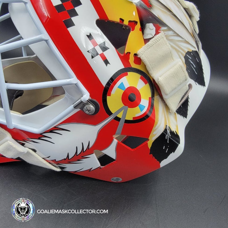 Darren Pang Signed Goalie Mask Autographed Chicago Signature Edition