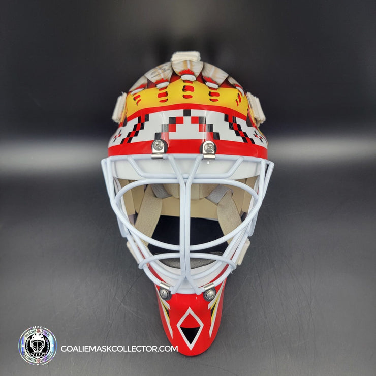 Darren Pang Signed Goalie Mask Autographed Chicago Signature Edition