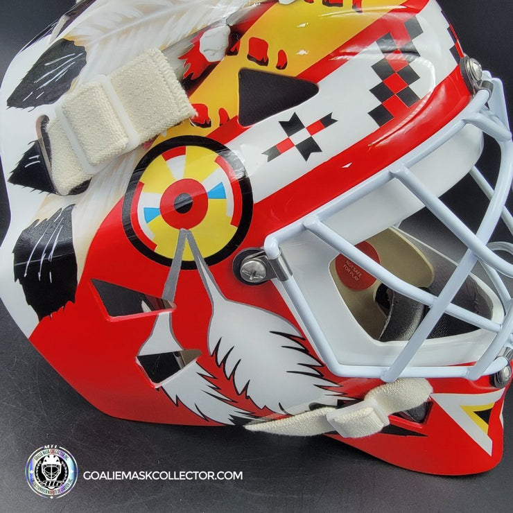 Darren Pang Signed Goalie Mask Autographed Chicago Signature Edition