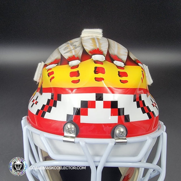 Darren Pang Signed Goalie Mask Autographed Chicago Signature Edition