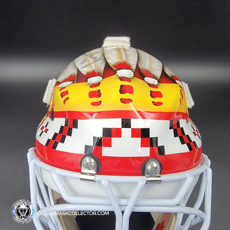 Darren Pang Signed Goalie Mask Autographed Chicago Signature Edition