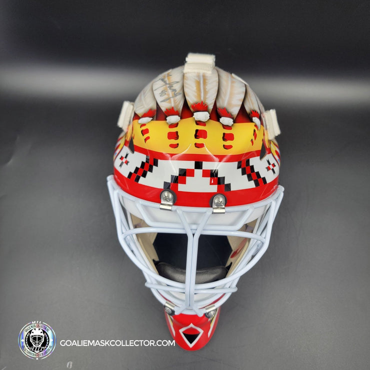 Darren Pang Signed Goalie Mask Autographed Chicago Signature Edition