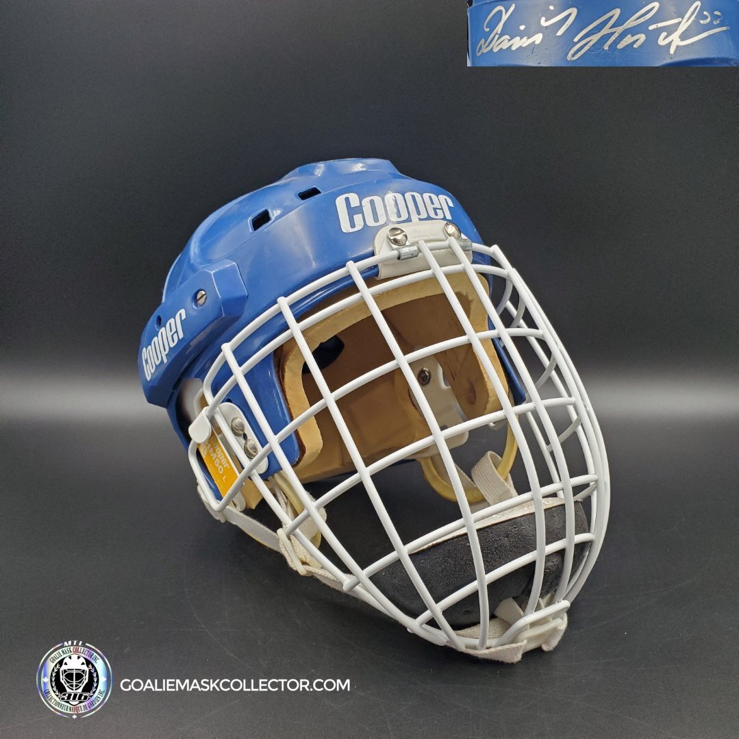 Dominik Hasek Signed Goalie Mask Buffalo Blue Cooper SK Edition. Goalie Mask Collector.