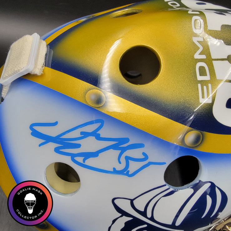 Dwayne Roloson Signed Goalie Mask 2006 Edmonton Signature Edition Auto ...