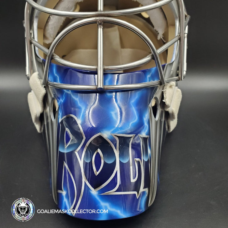 Dwayne Roloson Signed Goalie Mask Tribute 2010-11 Tampa Bay Lightning V1  Signature Edition Autographed