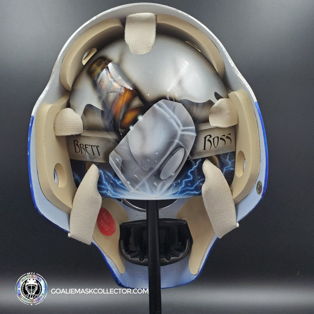 Dwayne Roloson Signed Goalie Mask Tribute 2010-11 Tampa Bay Lightning V1  Signature Edition Autographed