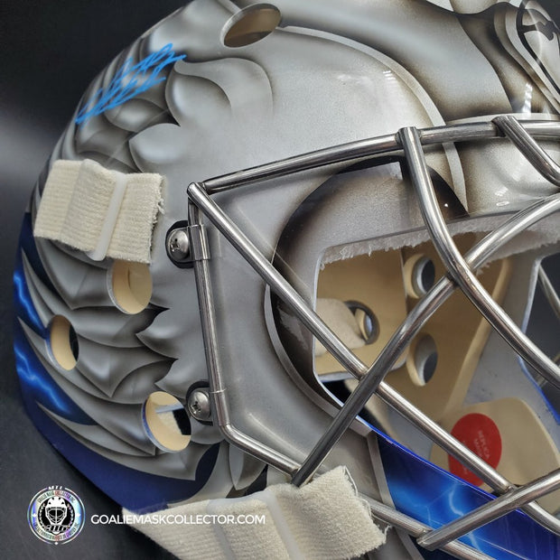 Dwayne Roloson Signed Goalie Mask Tribute 2010-11 Tampa Bay Lightning V1  Signature Edition Autographed