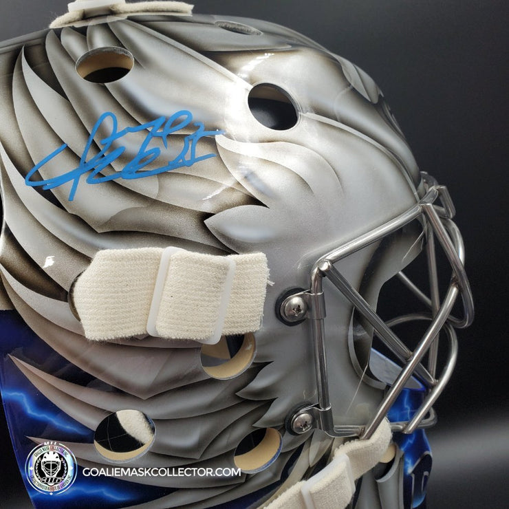 Dwayne Roloson Signed Goalie Mask Tribute 2010-11 Tampa Bay Lightning V1  Signature Edition Autographed