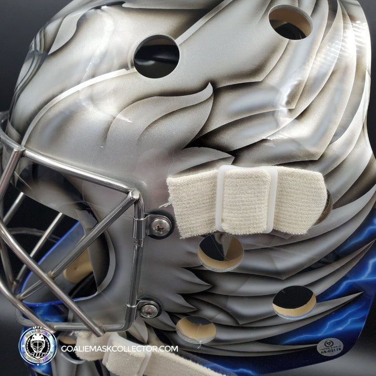 Dwayne Roloson Signed Goalie Mask Tribute 2010-11 Tampa Bay Lightning V1  Signature Edition Autographed