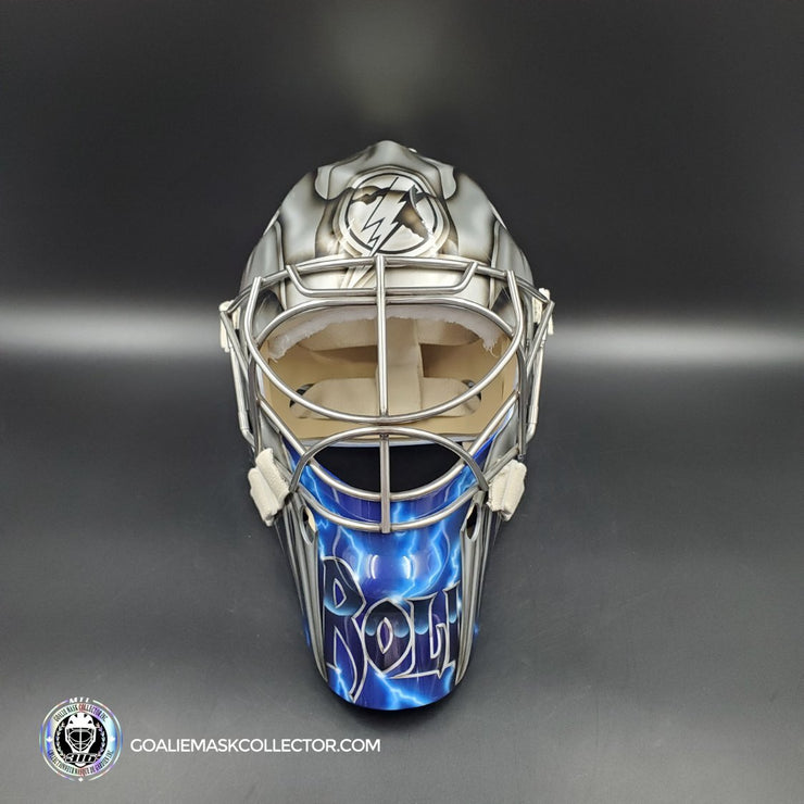 Dwayne Roloson Signed Goalie Mask Tribute 2010-11 Tampa Bay Lightning V1  Signature Edition Autographed