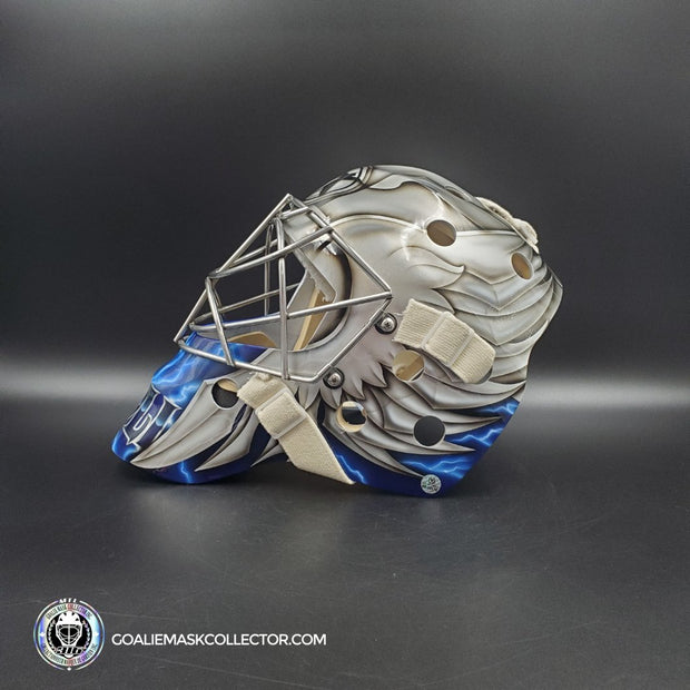 Dwayne Roloson Signed Goalie Mask Tribute 2010-11 Tampa Bay Lightning V1  Signature Edition Autographed