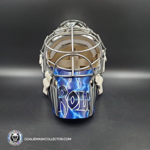 Dwayne Roloson Signed Goalie Mask Tribute 2010-11 Tampa Bay Lightning V1  Signature Edition Autographed
