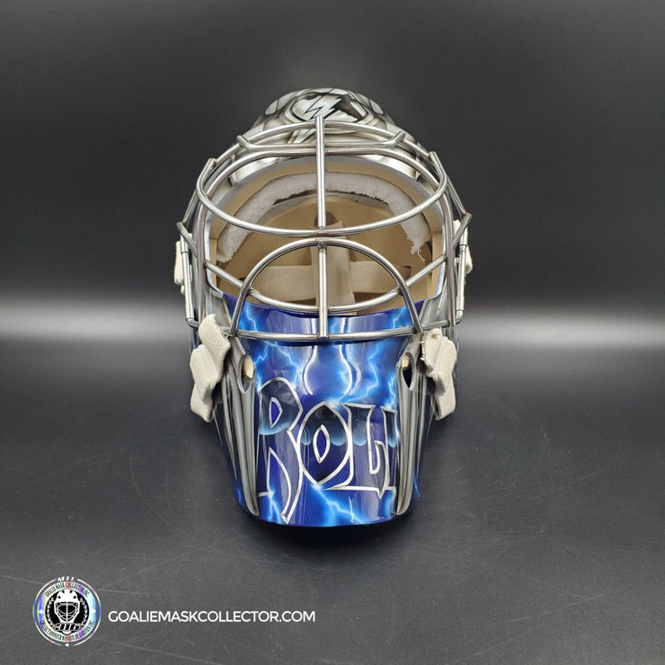 Dwayne Roloson Signed Goalie Mask Tribute 2010-11 Tampa Bay Lightning V1  Signature Edition Autographed