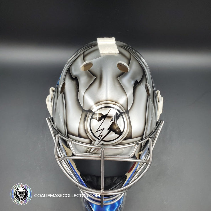 Dwayne Roloson Signed Goalie Mask Tribute 2010-11 Tampa Bay Lightning V1  Signature Edition Autographed