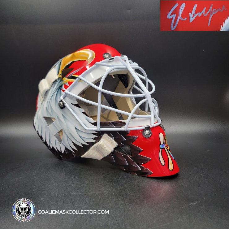 Ed Belfour Signed Goalie Mask Chicago Complex Autographed Signature Edition