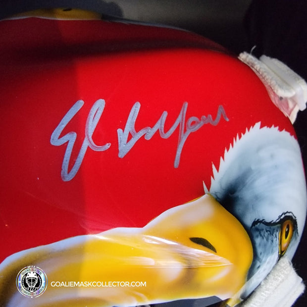 Ed Belfour Signed Goalie Mask Chicago Complex Autographed Signature Edition