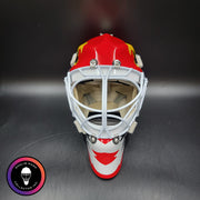 Ed Belfour Signed Goalie Mask Chicago Red Simple Eagle Classic Signature Edition Autographed Tribute