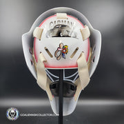 Ed Belfour Signed Goalie Mask Custom White Chicago "Simple Eagle" Autographed Signature Edition